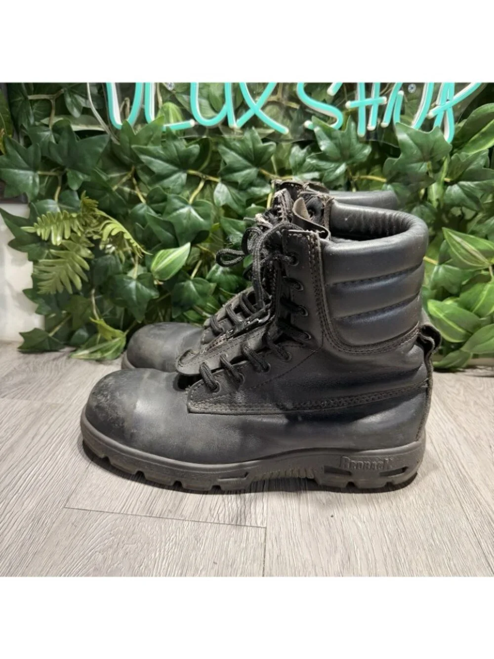 RedBack Rescue Tactical Steel Toe Boot USFBF Black Leather Zipper/Lace Mens 10 E